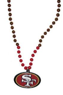 San Francisco 49ers NFL Bead Necklace with Team Medallion