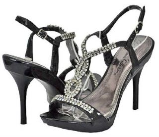 Blossom Sanyo 53 Black Metallic Women Dress Sandals: Shoes