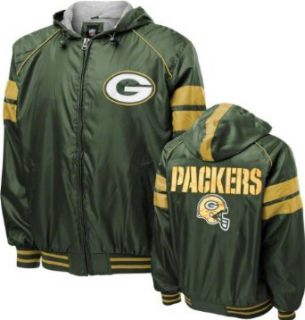 NFL Mens Green Bay Packers Full Zip Hooded Jacket (Green