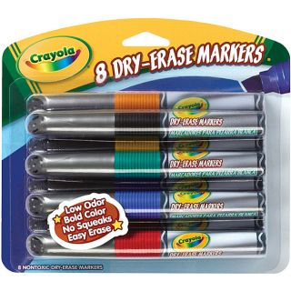Crayola Eight pack Assorted color Chisel tipped Dry Erase Markers
