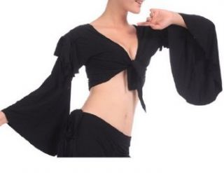 BellyLady Belly Dance Tribal Wrap Top BLACK Clothing