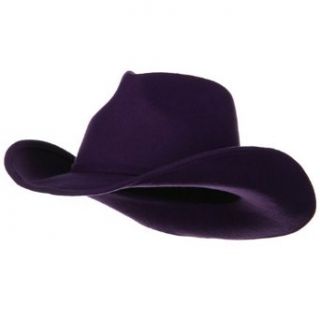 Womans Felt Cowboy Hat   Purple W24S55F Clothing