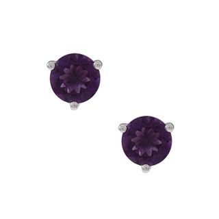 Oro Leoni Silver Peridot, Amethyst and Created Pink Sapphire Earring