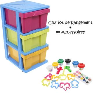 Chariot De Rangement + 44 Accessoires Créatif   Achat / Vente COFFRE