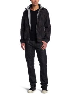 J.C. Rags Mens Camou Nylon Reversible Jacket Clothing