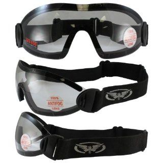 3 Skydive Goggles Clear Smoke Yellow ANTI FOG Lenses Flare
