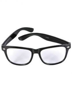 Nerd Glasses Buddy Wayfarer Black Frame Clear Lens