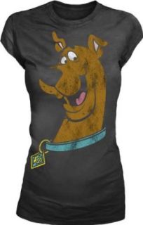 Scooby Doo Distressed Black Womens Junior T shirt XL