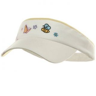 Kids Embroidered Visor White Yellow W19S19D Clothing