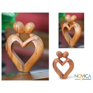 Suar Wood Sweet Love Sculpture (Indonesia)