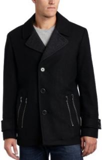 7 For All Mankind Mens Color Block Peacoat,Black,X Large