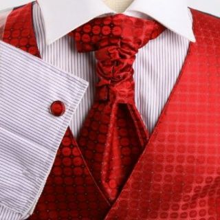Mens Designer Red Pattern Tuxedo For Men Vest Set Match