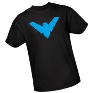 Nightwing Logo    Batman Adult T Shirt: Clothing