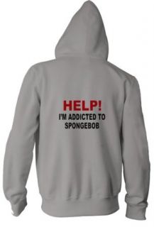 HELP IM ADDICTED TO SPONGEBOB Adult Zippered Hooded