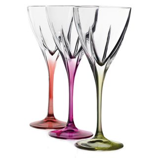 Lorren Home Trend Fusion Multicolor Wine Goblets (Set of 6