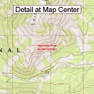 USGS Topographic Quadrangle Map   Wyoming Peak, Wyoming