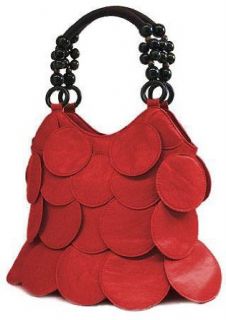 New Red Circle Overlay Handbag Bag Purse Clothing