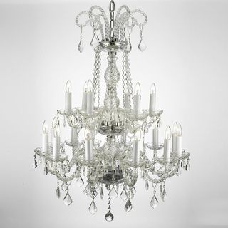 Crystal Two tier 18 light Chandelier