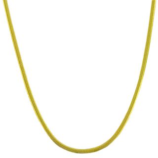 Fremada 14k Yellow Gold 18 inch Snake Chain Necklace