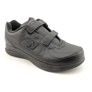 New Balance Mens Velcro Strap Walking Shoe  Leather Athletic Shoe