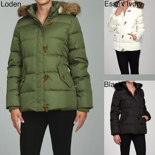 Tommy Hilfiger Down Filled Toggle Coat With Faux Fur Trim