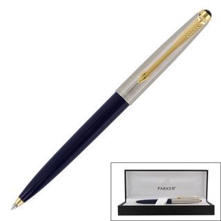 Parker 45 Dark Blue Gold Trim Ballpoint Pen