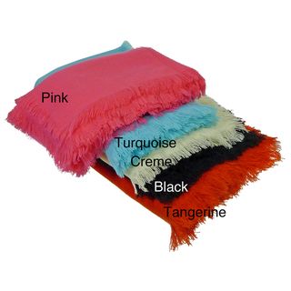 Cashmere Showroom 4 sided Feather Fringe Throw