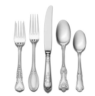 Wallace Hotel Lux 77 piece 18/10 Stainless Steel Flatware Set