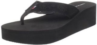  Tommy Hilfiger Womens Breezy Flip Flop,Black,10 M US Shoes