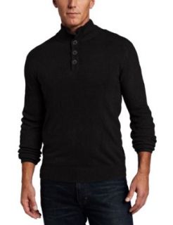 Geoffrey Beene Mens Button Mock Sweater Clothing