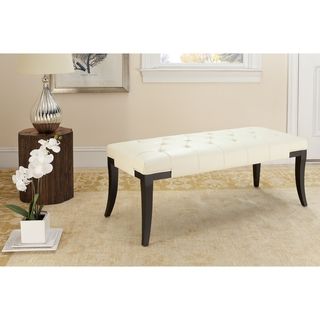 Tyler Bicast Leather Off white Bench