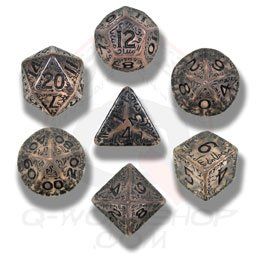 Carved Elvish Dice Set (Transparent and Black) Sports