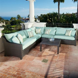 RST Outdoor Bliss 6 Piece Corner Sectional Sofa and Coffee Table Patio