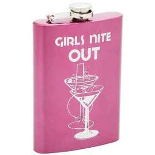 Maxam® 8oz Stainless Steel Flask with GIRLS NIGHT OUT