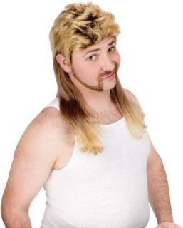 Super Mullet (Blonde) Wig Adult Clothing