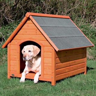 Trixie Large Glazed Pine Adjustable Dog House with Pitched Roof