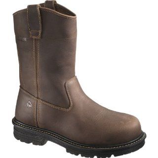 Mens Composite Toe Waterproof Wellington Boots 10108   Brown Shoes