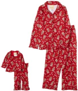 Dollie & Me Girls 7 16 Gingerbread Pajama Set,Red,12