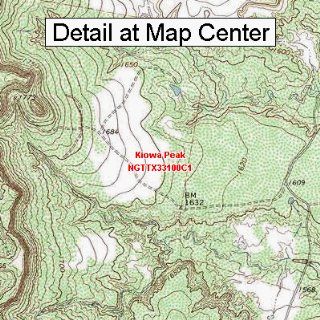 USGS Topographic Quadrangle Map   Kiowa Peak, Texas
