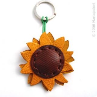 GIRASOLE   Sunflower Italian Leather Key Chain Clothing