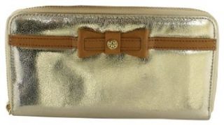 Tory Burch Bow Zip Continental Wallet Gold: Clothing