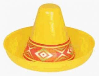 Miniature Yellow Plastic Sombrero Party Accessory (1 count