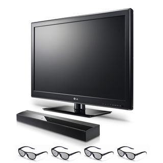 LG 55LM4700 55 1080p Cinema 3D LED TV with Sound Bar and 4 Pairs of