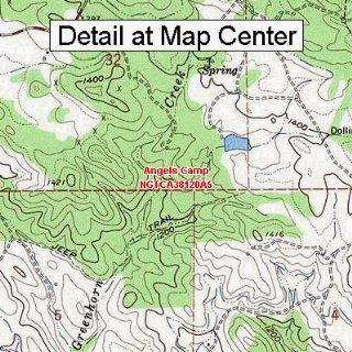 USGS Topographic Quadrangle Map   Angels Camp, California