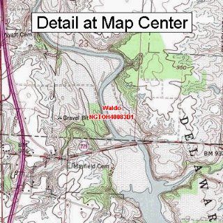 USGS Topographic Quadrangle Map   Waldo, Ohio (Folded