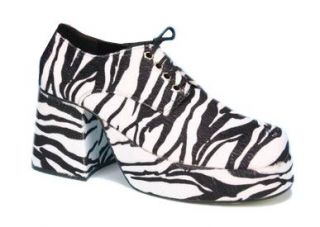 Mens Zebra Platform Costume Shoes (Sz Small 8 9) Shoes