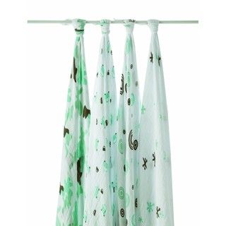 aden + anais Muslin Swaddle Blankets in Little Man (Pack of 4