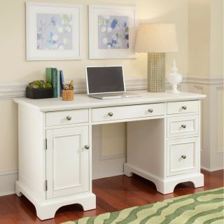 Home Styles Naples White Finish Pedestal Desk Today $464.99 2.5 (2