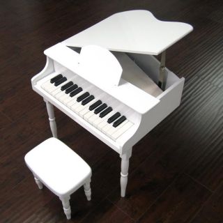 Childs White Baby Grand Piano