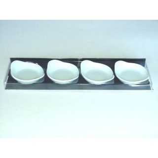Mini Plats rond x 4 porcelaine de 67 mm blanche   Pour présenter